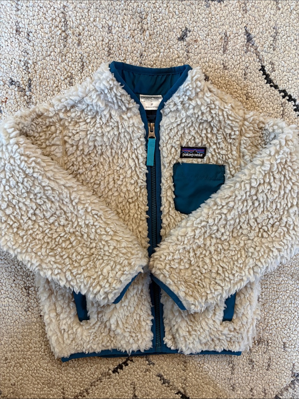 Patagonia Kids Cream Sherpa Jacket (3T) EUC